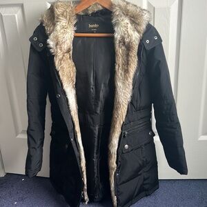 Laundry by shelli segal size petite small. Black faux fur coat